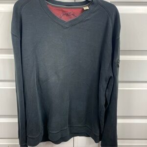 Tommy Bahama Island V-Luxe Long Sleeve Sweater Cotton Pullover Embroidered XL